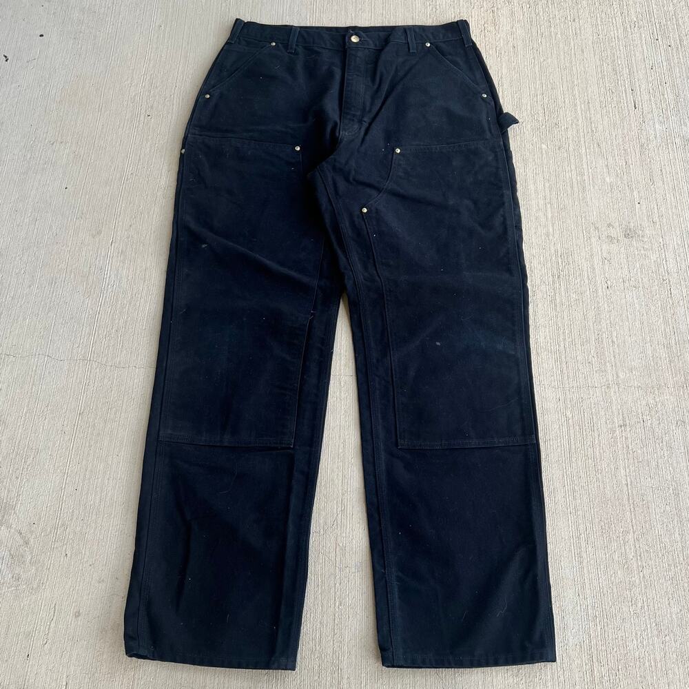 Carhartt B01 BLK black double knee work wear carpenter pants
